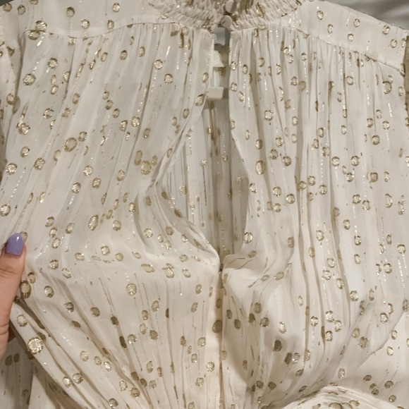 ML Monique Lhullier white and gold dress - Picture 4 of 7